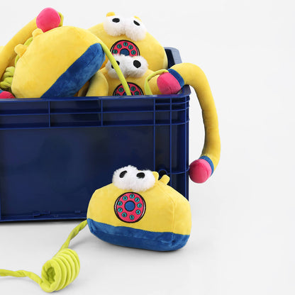Téléphone fixe, nettoyage des dents qui grince, jouet interactif à mâcher en peluche pour chien