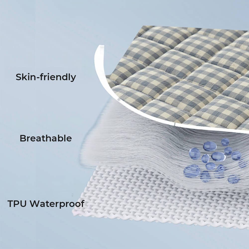 Drap-housse matelassé imperméable et anti-poussière, housse de protection de matelas