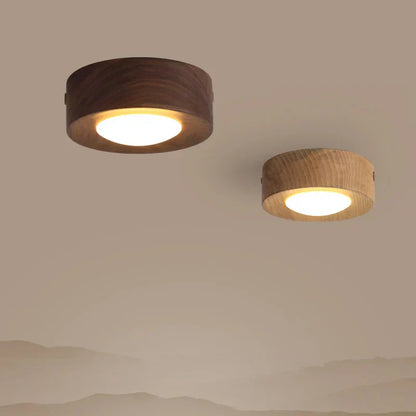 LumiNoyer - Lampe de plafond en noyer LED