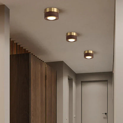 LumiNoyer - Lampe de plafond en noyer LED