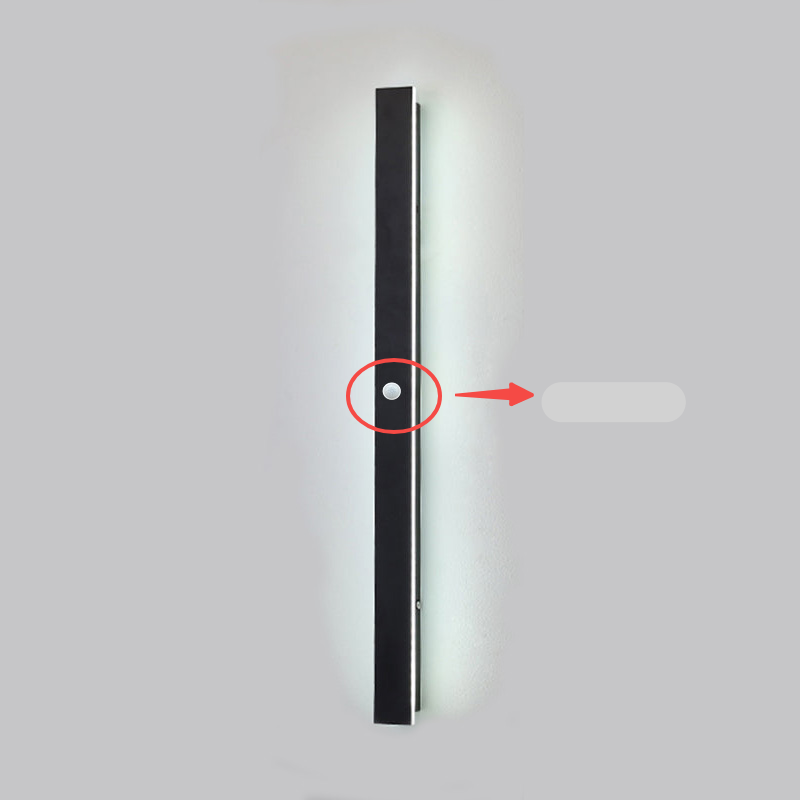 Edge – Lampes murales LED au design moderne en métal noir pour le jardin et le couloir