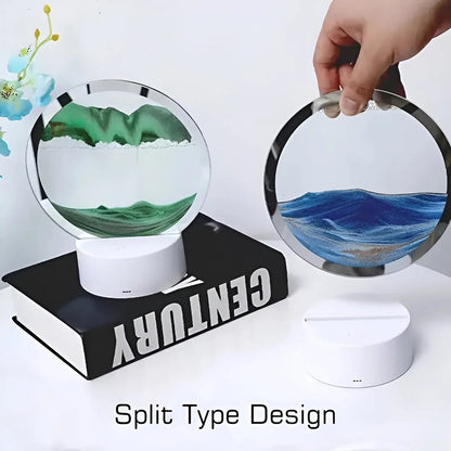 Lampe d'art en sable mouvant envoûtante – Éclairage magique animé pour tout intérieur