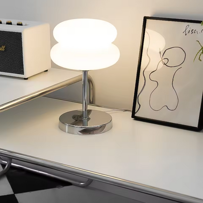 GlowZen | Élégante lampe de table en verre moderne avec LED