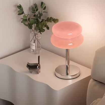 GlowZen | Élégante lampe de table en verre moderne avec LED
