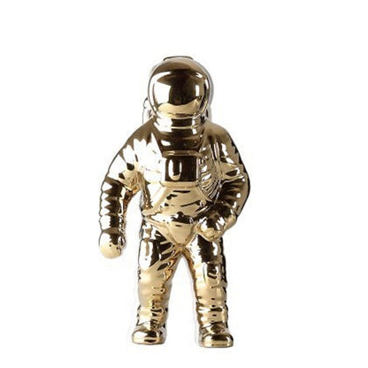 Ceramic vase Floroux Gold Space Man | Astronaut sculpture | Creative decor for home and garden