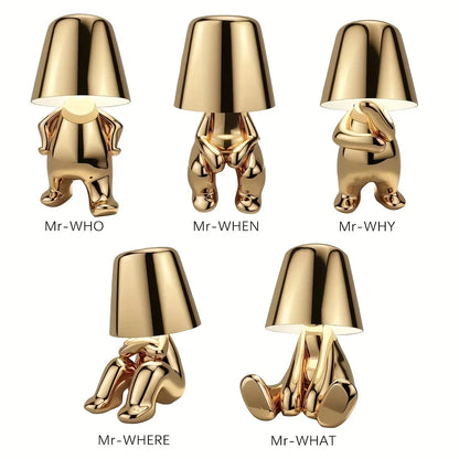 Floroux - Lampe de table en statue dorée