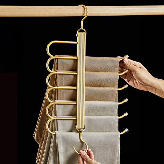 DesignTod™ Cintre à Pantalon Économiseur d'Espace Doré