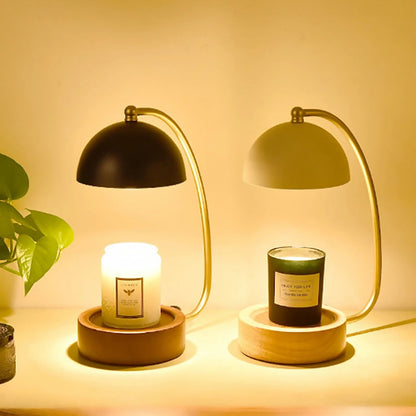 Bougeoir réchauffeur de dôme doré