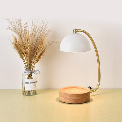 Bougeoir réchauffeur de dôme doré