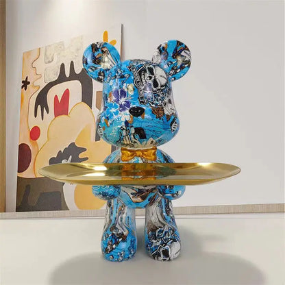 Floroux - Figurine de ours graffiti rangement pour clés