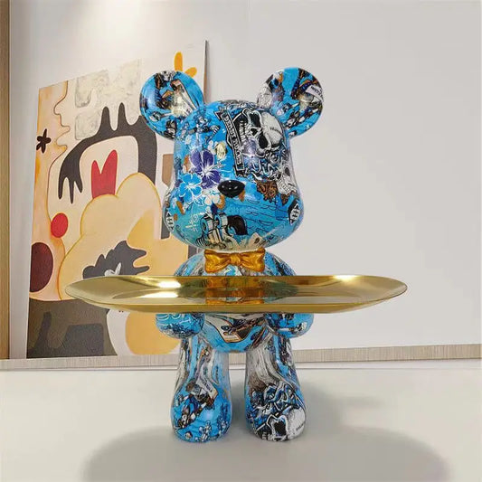 Floroux - Figurine de ours graffiti rangement pour clés
