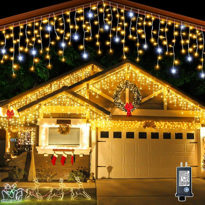 Christmas Delight - Magie de l'éclairage de rideau LED pour l'extérieur