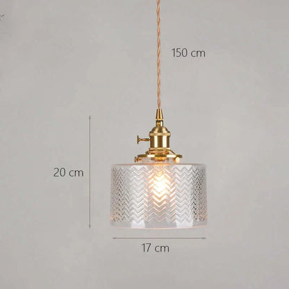 Suspension de fleurs en verre teinté classique en cuivre +