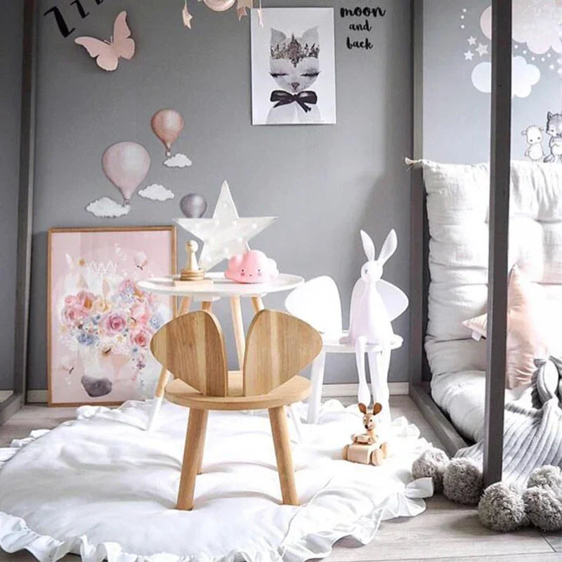 CozyCotton Tapis Rond – Tapis de Jeu et de Rampement Doux