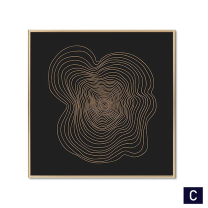 Toile d'or nordique abstraite