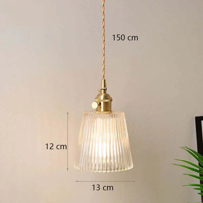 Suspension de fleurs en verre teinté classique en cuivre +