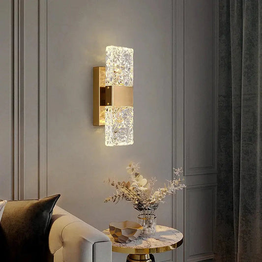 ÉléganceLumi - Applique Murale en Cristal Doré