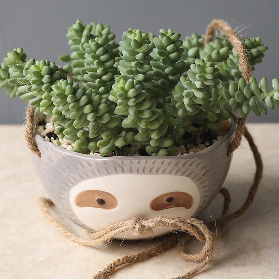 Ceramic hanging plant pot Floroux for succulents | Lazy design | Elegant décor for home and garden