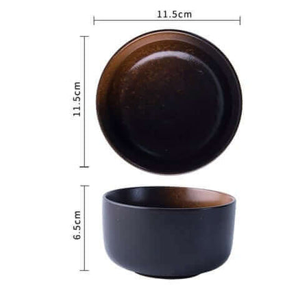 Bol en céramique avec cadres