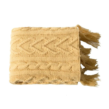 Floroux fleece blanket in chenille | Knitted design | For bed and couch | Soft and comfortable