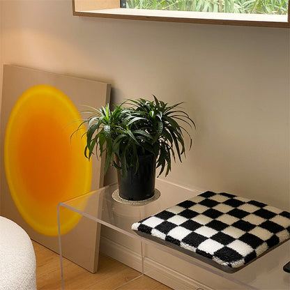 Coussin de siège avec motif losange en damier