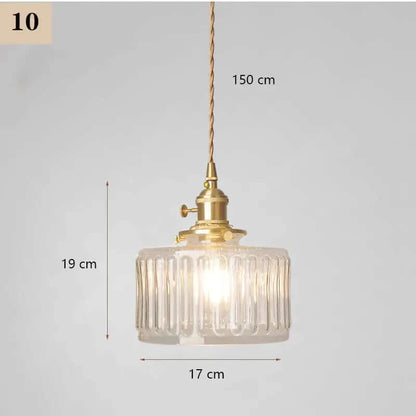 Suspension de fleurs en verre teinté classique en cuivre +
