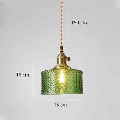 Suspension de fleurs en verre teinté classique en cuivre +