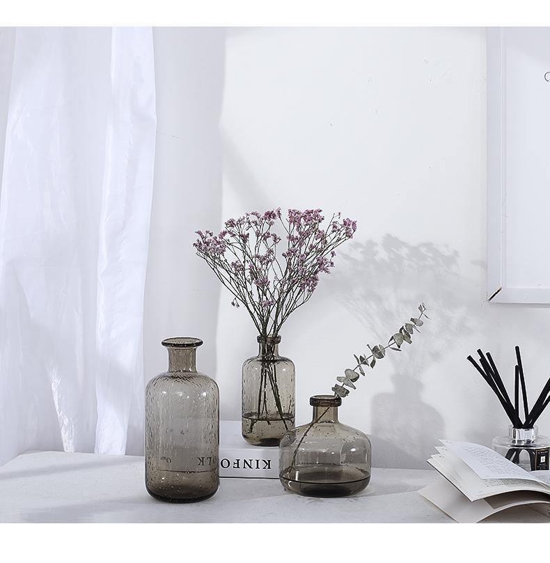 Floroux glass vase with tinted finish | Elegant decoration | Handmade design | Elegance for the home