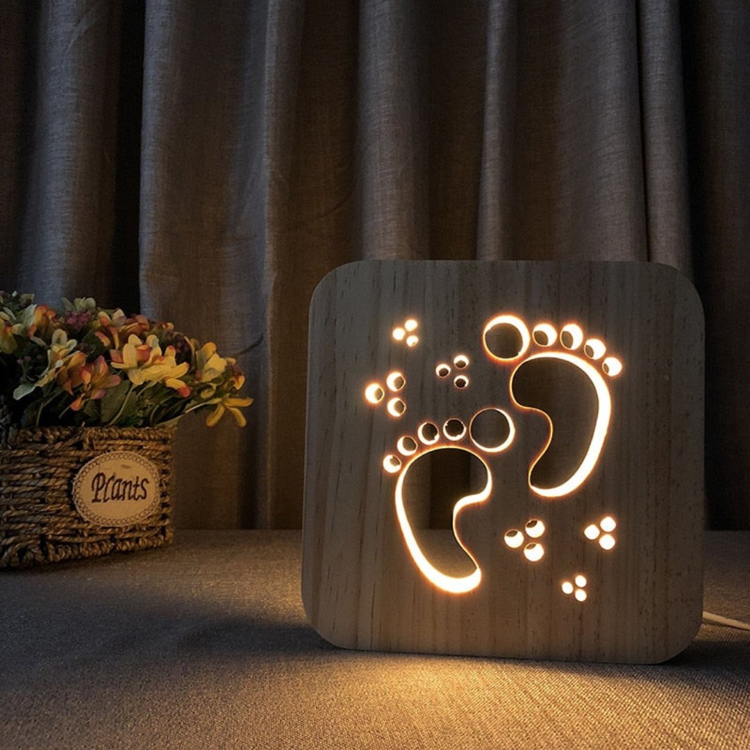 DesignLight - Élégante Lampe de Table en Bois pour Chaleur Ambiante