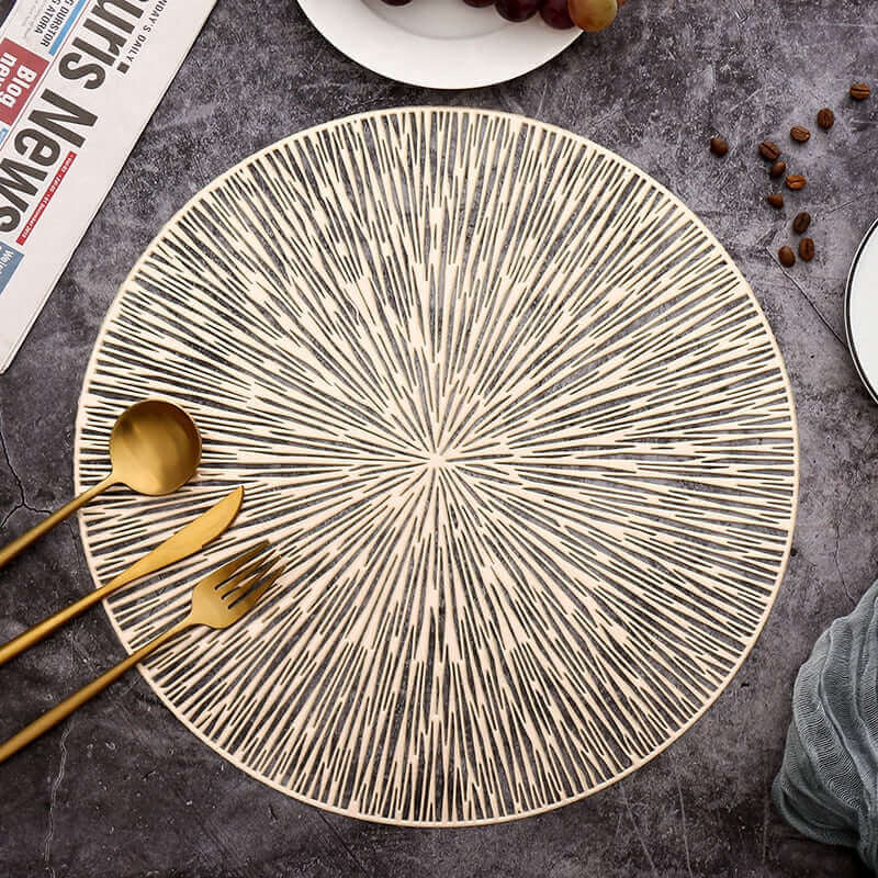 Ensemble de 6 sous-verres ronds modernes - 3 motifs différents