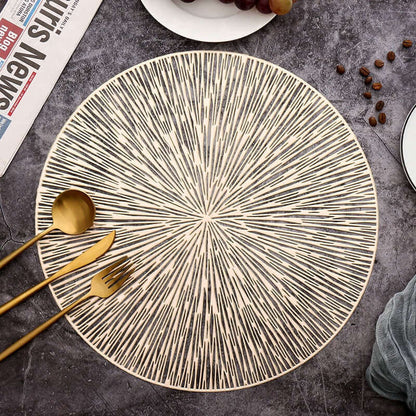 Ensemble de 6 sous-verres ronds modernes - 3 motifs différents