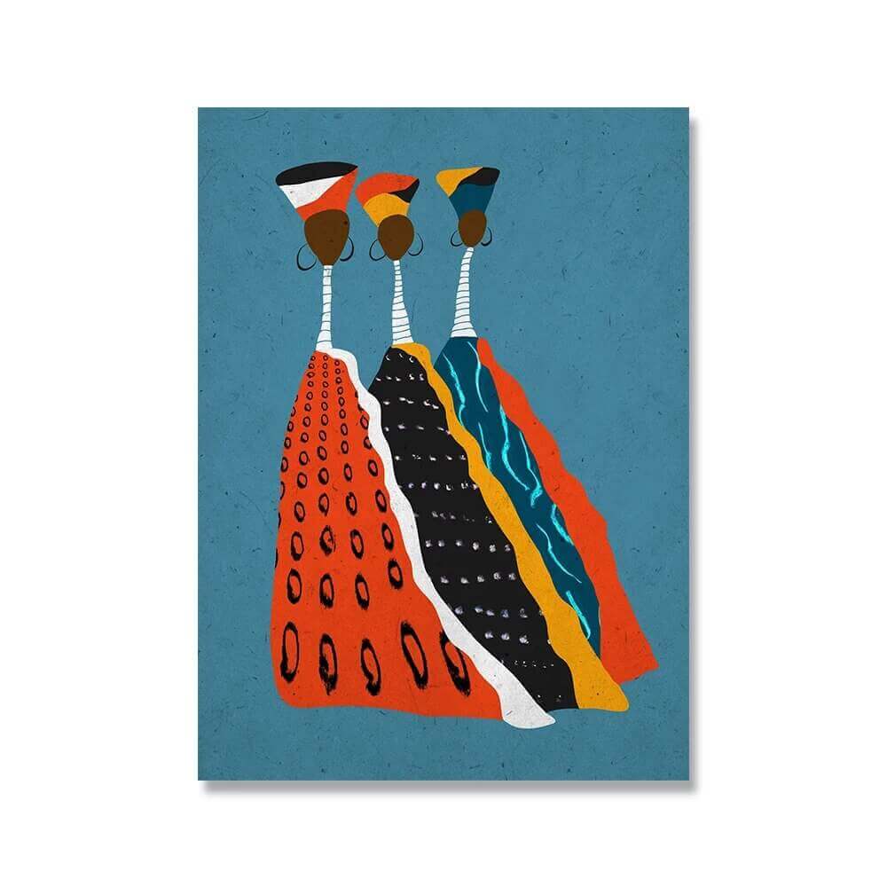 Art mural côtier ethnique africain impressions premium