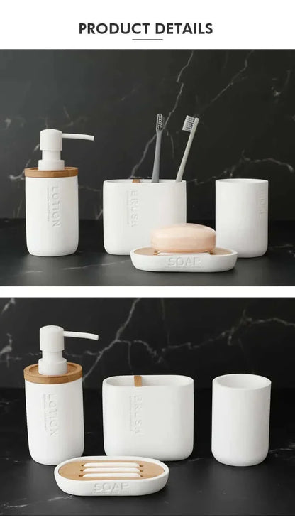 Ensemble d'accessoires de salle de bain design en noir ou blanc
