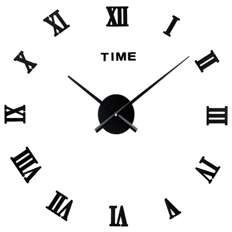 Horloge DecoVision – Horloge Murale 3D avec Effet Miroir pour Salon