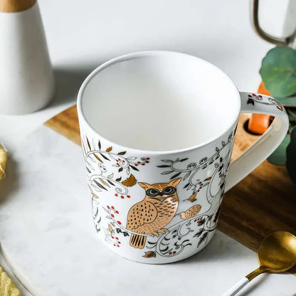 Tasses à café en céramique heureuses