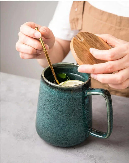 700ml Très grande tasse en céramique contemporaine