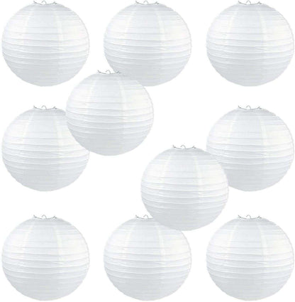 Lampions en papier de riz traditionnels (ensemble de 10)
