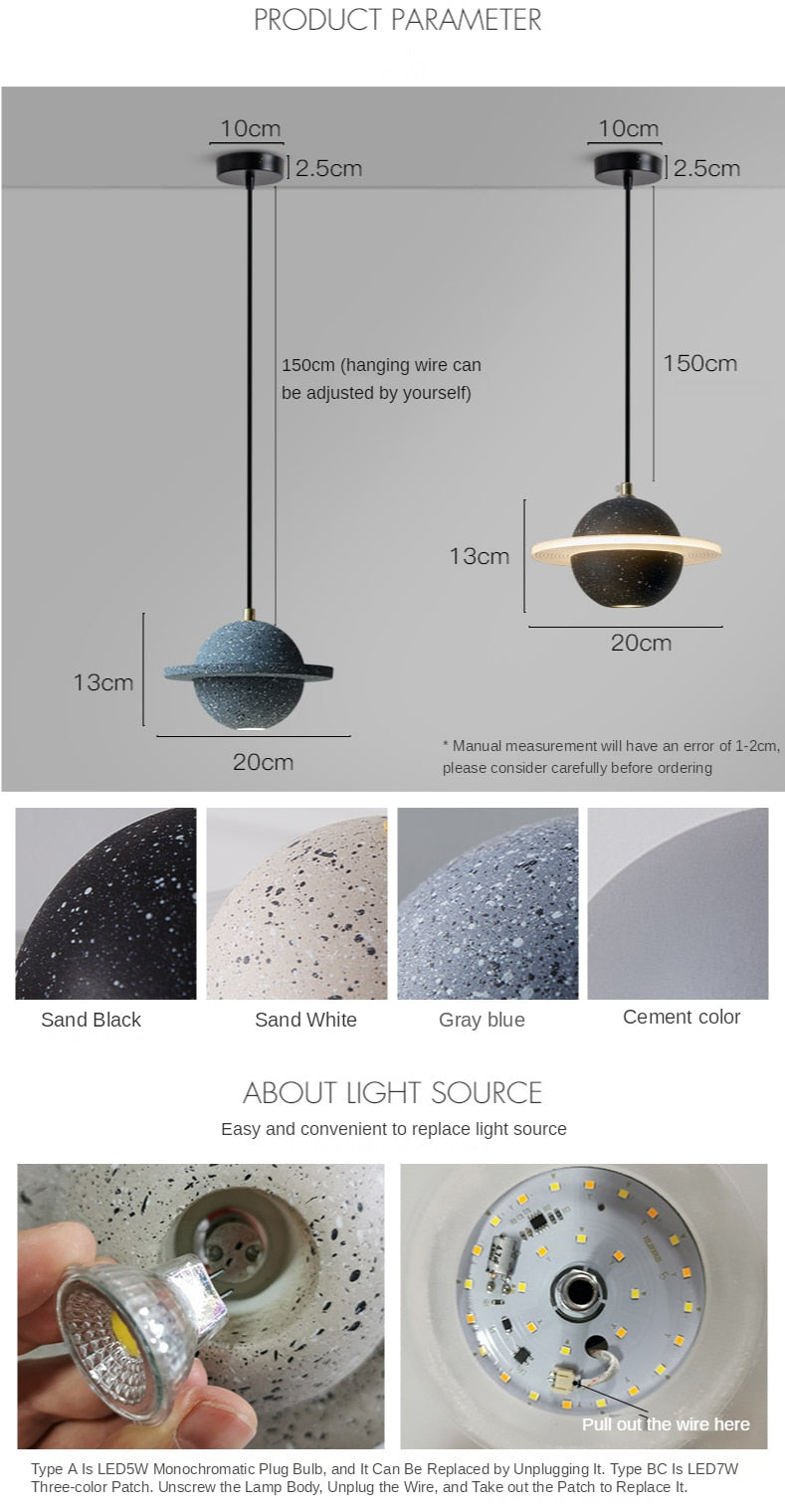 Chandelier Planète Saturne