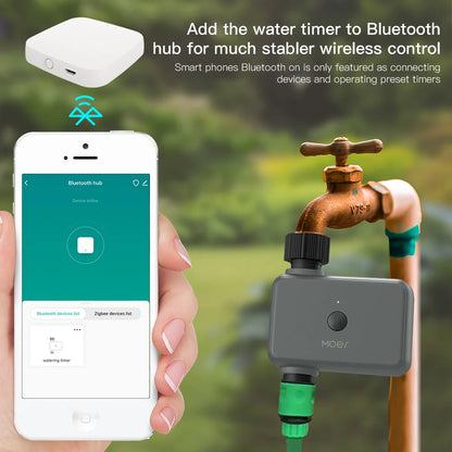 Vanne d'irrigation automatique à minuterie Tuya Smart - Minuteur d'eau programmable WiFi Bluetooth via les applications SmartLife Google Alexa