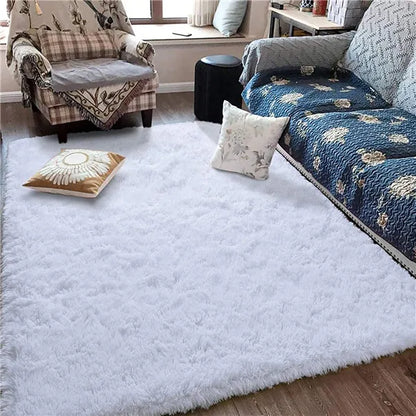 Tapis en peluche à haute pile – Tapis doux et antidérapant pour la chambre des enfants et le salon