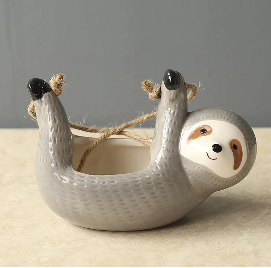 Ceramic hanging plant pot Floroux for succulents | Lazy design | Elegant décor for home and garden