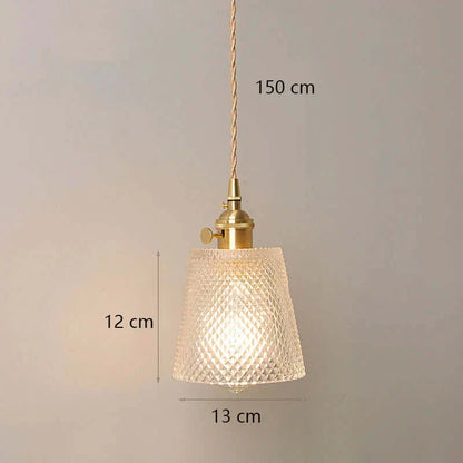 Suspension de fleurs en verre teinté classique en cuivre +
