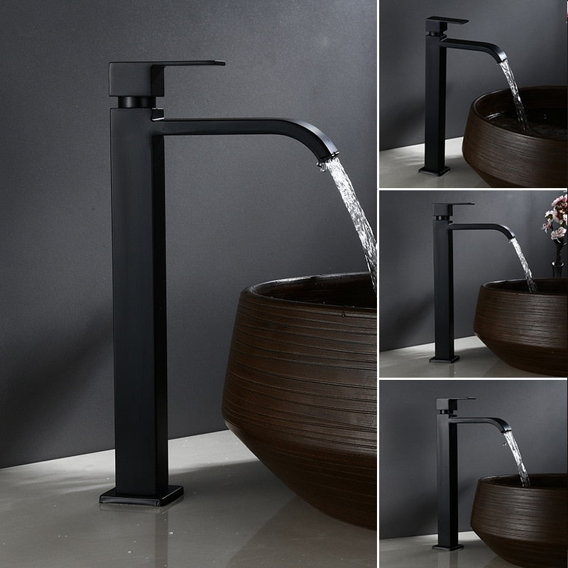 Cold Water Tap Matt Black Floroux | Single Tap for Sink Installation | Modern Design | Rust Resistant