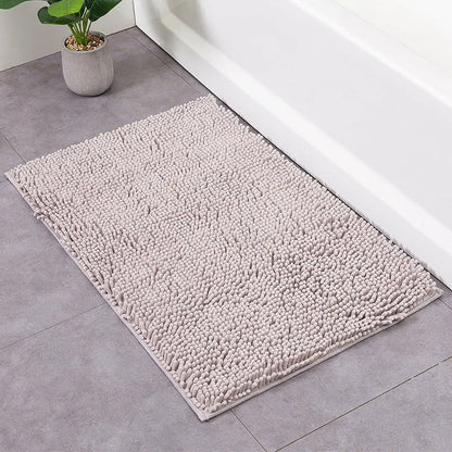Tapis de bain en chenille de haute qualité, absorbant l'eau, antidérapant et lavable