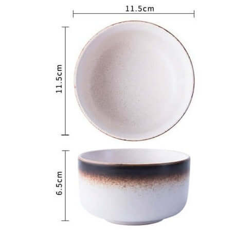 Bol en céramique avec cadres