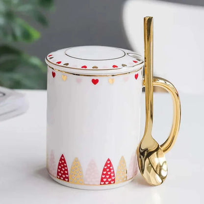 Tasse à café en céramique de luxe avec couvercle