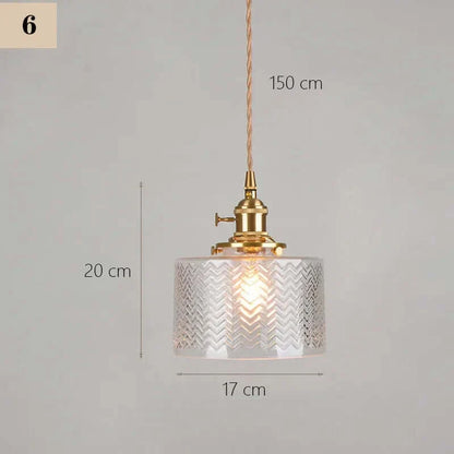 Suspension de fleurs en verre teinté classique en cuivre +