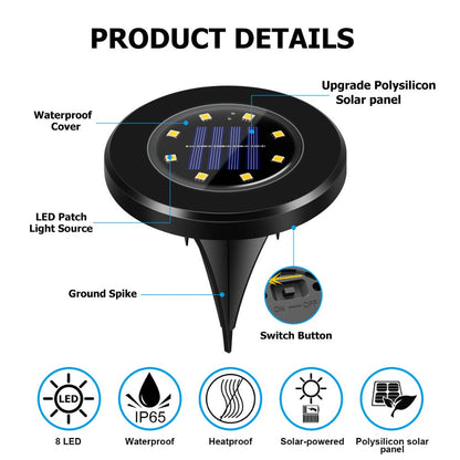 Luminaires solaires LED de jardin Deluxe (édition noire) - Créez une atmosphère agréable dans votre jardin !