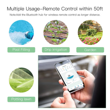 Vanne d'irrigation automatique à minuterie Tuya Smart - Minuteur d'eau programmable WiFi Bluetooth via les applications SmartLife Google Alexa