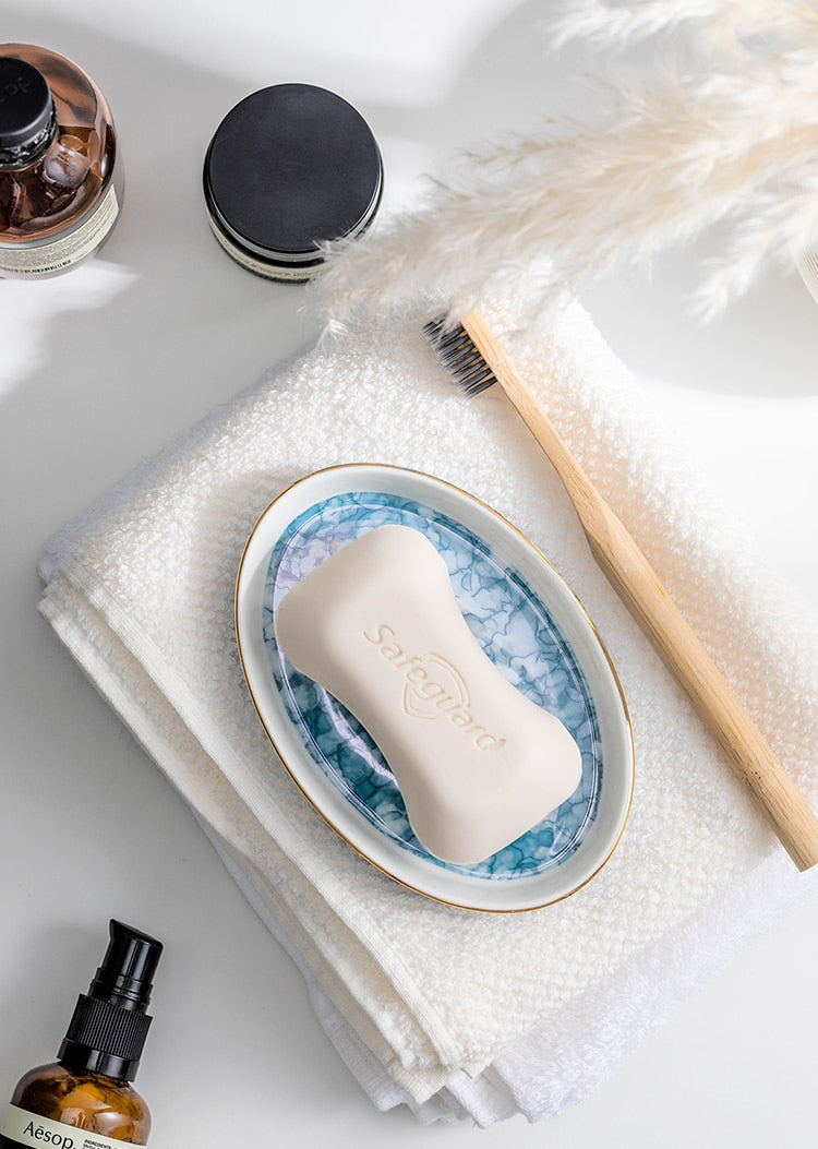 Porte-savon "Julia" en céramique et porcelaine